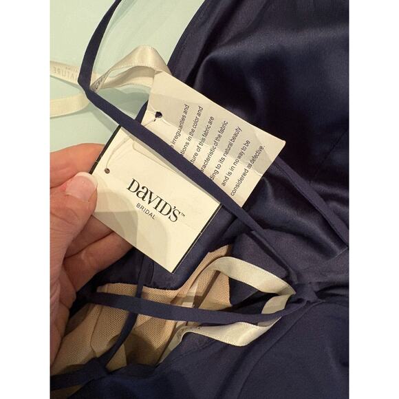 Galina Signature Navy Blue Formal Gown Crisscross back Size 4 NEW MSRP $189 - Picture 13 of 16